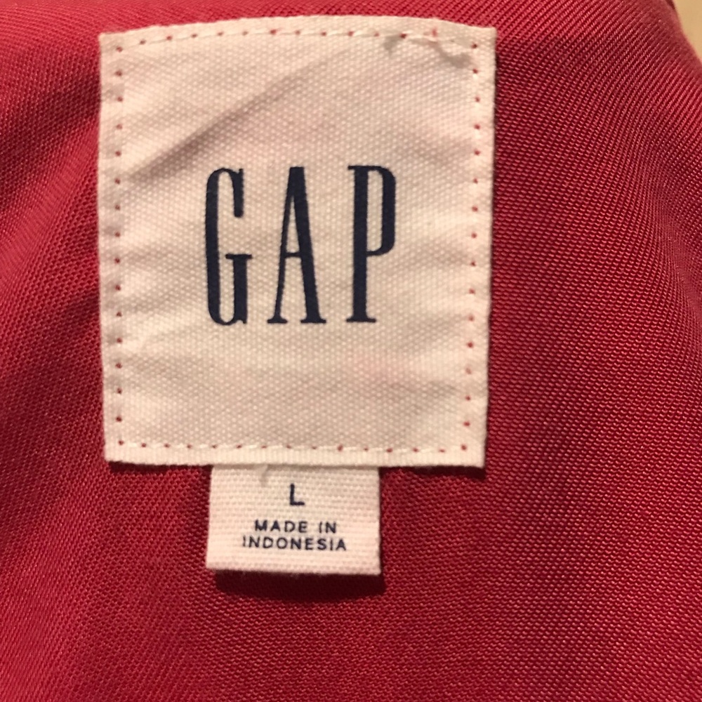 GAP Raspberry Pink Light Trench Jacket L - Picture 7 of 10